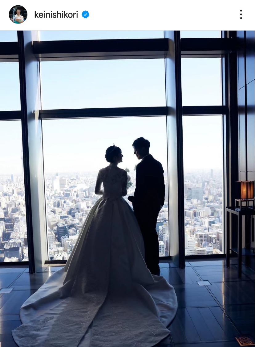 花边|锦织圭与妻子完婚